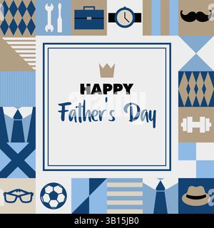 Glückwunschkarte zum Vatertag Stock Vektor