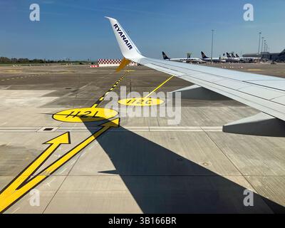 Ryanair Flugzeuge am Flughafen Dublin, Irland. Stockfoto