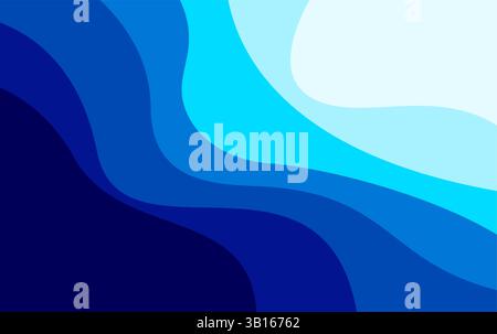 Abstrakter welliger Hintergrund mit Kurvenlinien. Konzept der Abdeckung mit dynamischer Wirkung Stock Vektor
