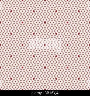 Einfaches nahtloses Vintage-Spitzenmuster aus feinem Mesh und Punkten. Vektorhintergrund Stock Vektor
