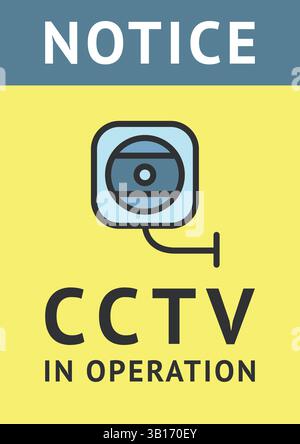 CCTV-Banner, Videoüberwachung, Überwachungskamera Stock Vektor