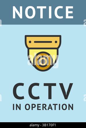CCTV-Banner, Videoüberwachung, Überwachungskamera Stock Vektor