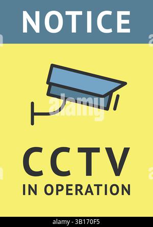 CCTV-Banner, Videoüberwachung, Überwachungskamera Stock Vektor