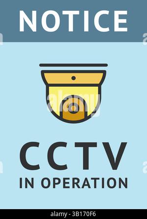 CCTV-Banner, Videoüberwachung, Überwachungskamera Stock Vektor
