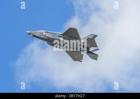 Ein RAF Lockheed Martin F-35 Lightning II Stealth Fighter im Royal International Air Tattoo in Fairford, England. Stockfoto