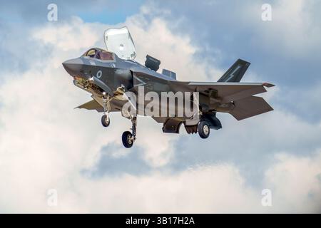 Ein RAF Lockheed Martin F-35 Lightning II Stealth Fighter im Royal International Air Tattoo in Fairford, England. Stockfoto