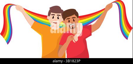 Glückliches Stolz-Paar. Vektorabbildung Stock Vektor