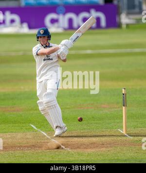 Harry spielte für Derbyshire in einem County Championship-Spiel zwischen Derbyshire und Middlesex Stockfoto