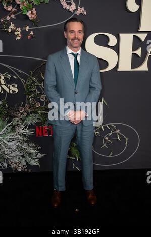 Los Angeles, USA. April 2025. Will Forte nimmt am 24. April 2025 in Los Angeles, Kalifornien, an der Premiere von Netflix „The Four Seasons“ bei der Directors Guild of America Teil. Foto: Boston Schulz/imageSPACE Credit: Imagespace/Alamy Live News Stockfoto