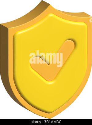 Orangefarbenes und gelbes Schild mit Häkchen. Vektorabbildung Stock Vektor