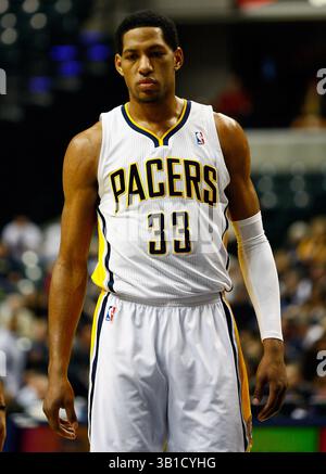 9. Februar 2011: Indiana Pacers Small Forward Danny Granger (33) während eines NBA-Basketballspiels zwischen den Charlotte Bobcats und Indiana Pacers im Conseco Fieldhouse in Indianapolis, Indiana. (Bild: © Pat Lovell/Cal Sport Media/ZUMAPRESS.com) Stockfoto