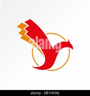 Logo Design Grafik Konzept kreative Premium Vektor Stock Bild Top Verkauf Fauna Vogel Schwan Reiher fliegende Vogel Wildtiere Natur Tier friedliche Schwimmen Flügel Stock Vektor
