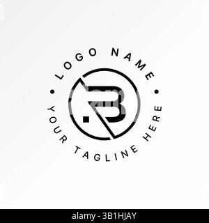 Logo Design Grafik Konzept kreative Premium Vektor Stock Bild Top Verkauf Buchstabe B oder 3 Schriftart Schnitt Kreis Linie Tech Sport Typogrphie Monogramm Stil Marke Stock Vektor