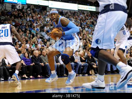 6. November 2010: Denver-Stürmer Al Harrington #7 fährt während eines NBA-Spiels zwischen den Denver Nuggets und den Dallas Mavericks im American Airlines Center in Dallas, TX Denver besiegte Dallas 103–92 (Foto: © Albert Pena/Cal Sport Media/ZUMApress.com) Stockfoto