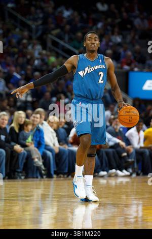 19. Oktober 2010: Washington Wizards Point Guard John Wall (2) während des NBA-Basketballspiels gegen die Washington Wizards im Huntington Center Toledo, Ohio. (Bild: © Rick Osentoski/Cal Sport Media/ZUMApress.com) Stockfoto