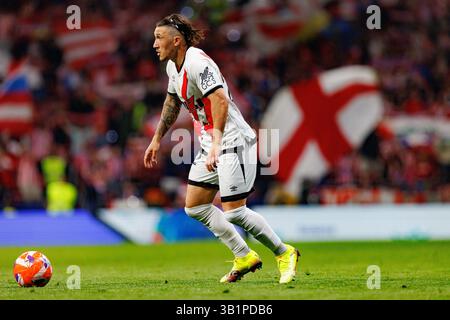 Alfonso Espino Pacha wurde während des LaLiga EA SPORTSPIELS zwischen den Teams von Atletico de Madrid und Rayo Vallecano im Estadio Civitas Metropolitano (Maciej Stockfoto