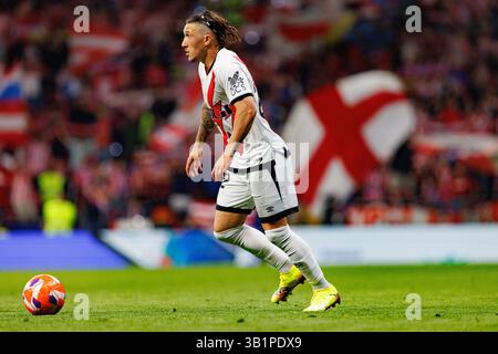 Alfonso Espino Pacha wurde während des LaLiga EA SPORTSPIELS zwischen den Teams von Atletico de Madrid und Rayo Vallecano im Estadio Civitas Metropolitano (Maciej Stockfoto