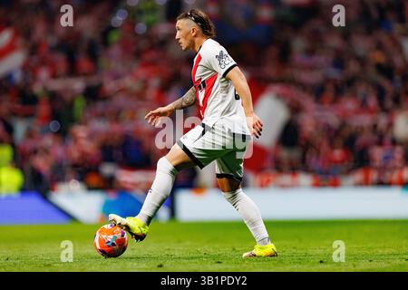 Alfonso Espino Pacha wurde während des LaLiga EA SPORTSPIELS zwischen den Teams von Atletico de Madrid und Rayo Vallecano im Estadio Civitas Metropolitano (Maciej Stockfoto