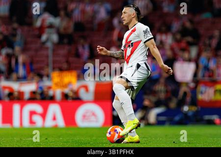 Alfonso Espino Pacha wurde während des LaLiga EA SPORTSPIELS zwischen den Teams von Atletico de Madrid und Rayo Vallecano im Estadio Civitas Metropolitano (Maciej Stockfoto