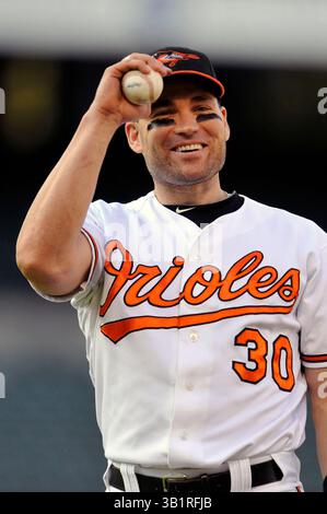 1. Oktober 2010: Luke Scott #30 für die Baltimore Orioles im ersten Spiel gegen die Detroit Tigers im Oriole Park at Camden Yards in Baltimore, Maryland. LIVE-SPIEL-ACTION (Foto: © Joy Absalon/Cal Sport Media/ZUMApress.com) Stockfoto