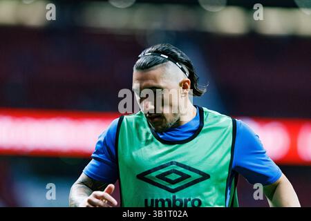 Alfonso Espino Pacha wurde während des LaLiga EA SPORTSPIELS zwischen den Teams von Atletico de Madrid und Rayo Vallecano im Estadio Civitas Metropolitano (Maciej Stockfoto