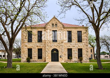 Edwards County Courthouse, 1891, viktorianischer Stil, in Rocksprings, Texas, USA Stockfoto