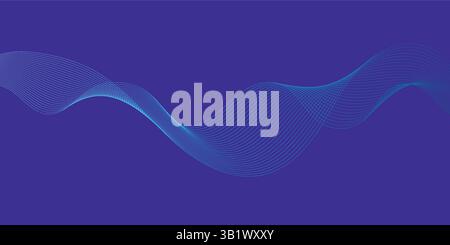 Abstraktes Fließendes Waves Banner – Moderner Fluiddesign-Hintergrund Stock Vektor