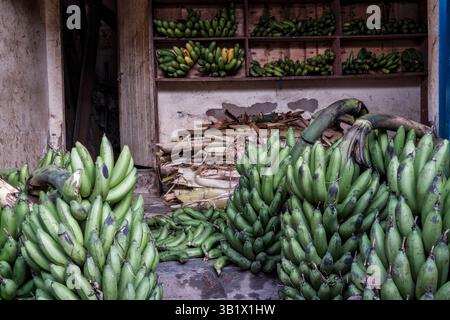 Religiöse Messe mit Pastor in Katanga Slum, Kampala, Uganda, Afrika Stockfoto