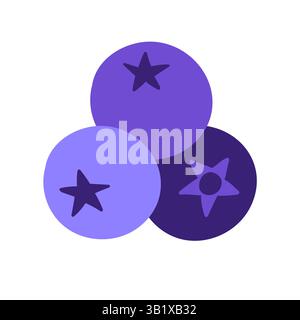 Blaubeeren Hand gezeichnete Vektor-Illustration Stock Vektor