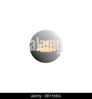 Gruppensymbol. Avatarform für Personen. Lächelnde Gesichtsfigur. Vektor-Community-Symbol. Stock Vektor