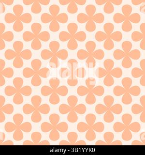 Nahtloses Vektormuster in Peach Fuzz Farbe. Minimalistisches geometrisches Design mit moderner Ästhetik, ideal für dekorative Hintergründe, Tapeten und Ständer Stock Vektor