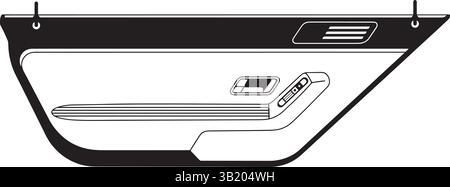 Autozubehör Innen-LED-Licht schwarz weiß Vektor modernes und einzigartiges Autozubehör Stock Vektor