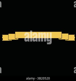 Goldenes Band Banner Vektor | Vintage Band Design | elegantes leeres Banner PNG Stock Vektor