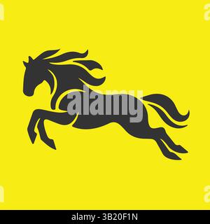 Pferd Silhouette Vektor Kunst Illustration Stock Vektor