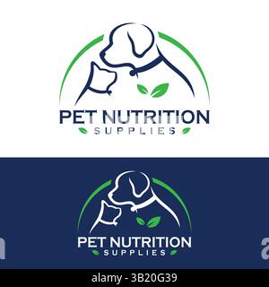 PET-Logo, Katzen- und Hundeflogodesign in Vektorvorlage Stock Vektor