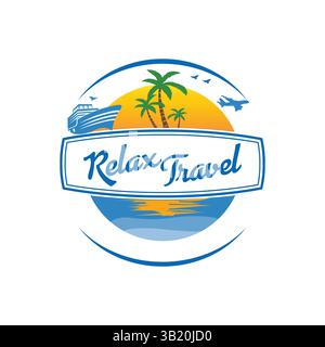 Modernes Reiselogo-Design in Vektorvorlage Stock Vektor