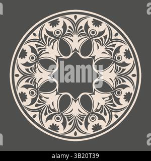 Komplizierte Mandala Kunst Muster Blumenschmuck Design Vektor Grafiken Illustrationen Stock Vektor