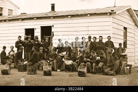 6. Juni 1865: Washington D.C., USA: Drum Corps des 10. Veteran Reserve Corps. (Kreditbild: © BuyEnlarge/ZUMAPRESS.com) Stockfoto