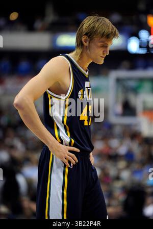 23. Februar 2011: Utah Jazz Small Forward Andrei Kirilenko #47 während eines NBA-Spiels zwischen den Utah Jazz und den Dallas Mavericks im American Airlines Center in Dallas besiegte TX Dallas Utah 118–99 (Credit Image: © Albert Pena/Cal Sport Media/ZUMAPRESS.com) Stockfoto