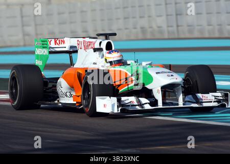November 2010 - Abu Dhabi, Vereinigte Arabische Emirate - Paul Di Resta (GBR) Force India VJM03...Formel 1 Young Driver Test, Yas Marina Circuit. (Vermerk: © Sutton Motorsports/ZUMAPRESS.com) Stockfoto