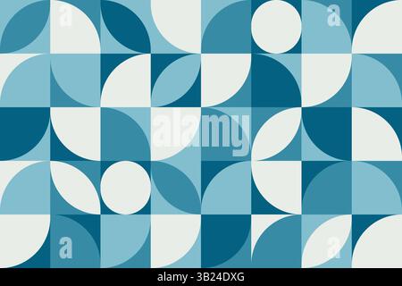 Abstrakte Vektorgeometrische Muster im bauhaus-Stil Stock Vektor