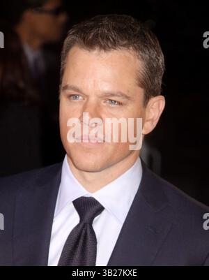 September 2009 - New York, New York, USA - Schauspieler MATT DAMON bei der New Yorker Premiere von „The Informant!“ Im Ziegfeld Theater. (Bild: © Nancy Kaszerman/ZUMA Press) Stockfoto