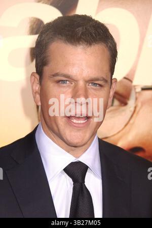 September 2009 - New York, New York, USA - Schauspieler MATT DAMON bei der New Yorker Premiere von „The Informant!“ Im Ziegfeld Theater. (Bild: © Nancy Kaszerman/ZUMA Press) Stockfoto