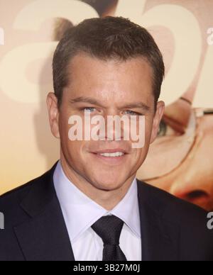 September 2009 - New York, New York, USA - Schauspieler MATT DAMON bei der New Yorker Premiere von „The Informant!“ Im Ziegfeld Theater. (Bild: © Nancy Kaszerman/ZUMA Press) Stockfoto