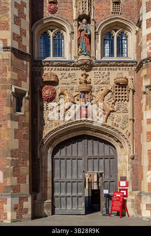 Detail, The Great Gate, St. John's College, Cambridge, England, Großbritannien Stockfoto