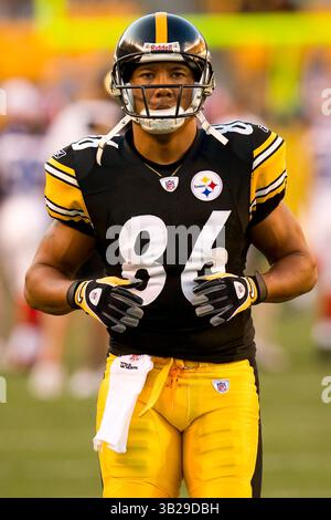 29. August 2009: Pittsburgh Steelers Wide Receiver Hines Ward #86 vor dem Vorsaisonspiel zwischen den Buffalo Bills und den Pittsburgh Steelers im Heinz Field in Pittsburgh, Pennsylvania. (Bild: © Chris Szagola/Cal Sport Media/ZUMA Press) Stockfoto