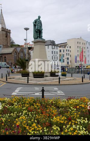 Statue von Prinz Albert in St Peter Port, Guernsey, Channel Islands Stockfoto