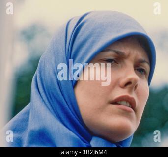 Juni 1984: Washington, District of Columbia, U.. S - Demographie durch die Moslem Iranian Students Society of the USA and Canada. Unterstützer der Volksbewegung Mojahedin im Iran gegen das Khomeini-Regime. (Kreditbild: © Mark Reinstein via ZUMA Wire) Stockfoto