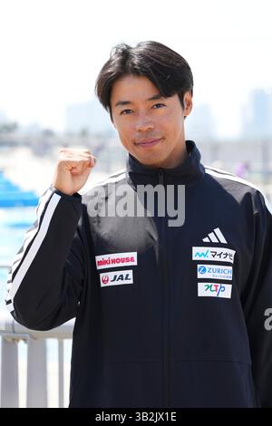 Canoe Slalom Centre, Tokio, Japan. April 2025. Takuya Haneda, 27. APRIL 2025 - Canoe Slalom: 2025 Canoe Slalom Japan Kandidatenauswahl im Canoe Slalom Centre, Tokio, Japan. Quelle: AFLO SPORT/Alamy Live News Stockfoto