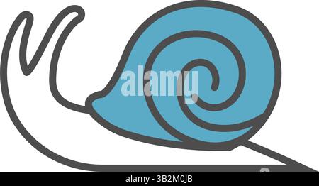 Logo-Vorlage für Symbol im Schneckendesign Stock Vektor